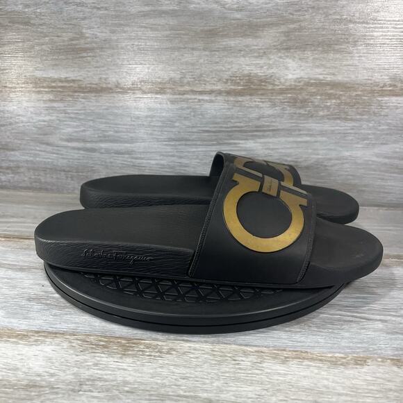 Salvatore Ferragamo Men’s Groove 2 Slide Sandals Size 12 M - Picture 3 of 8